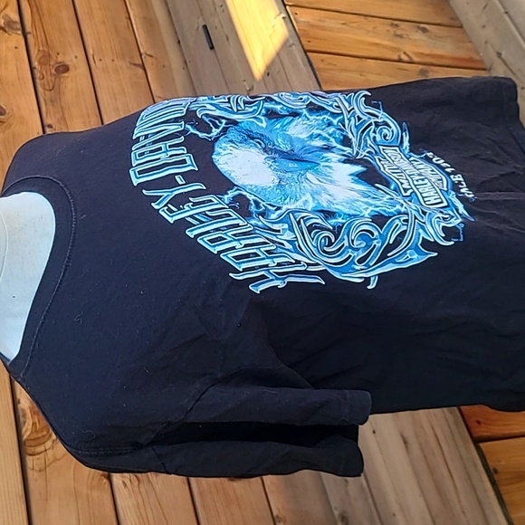 Harley davidson blue eagle t shirt - Picture 5 of 6